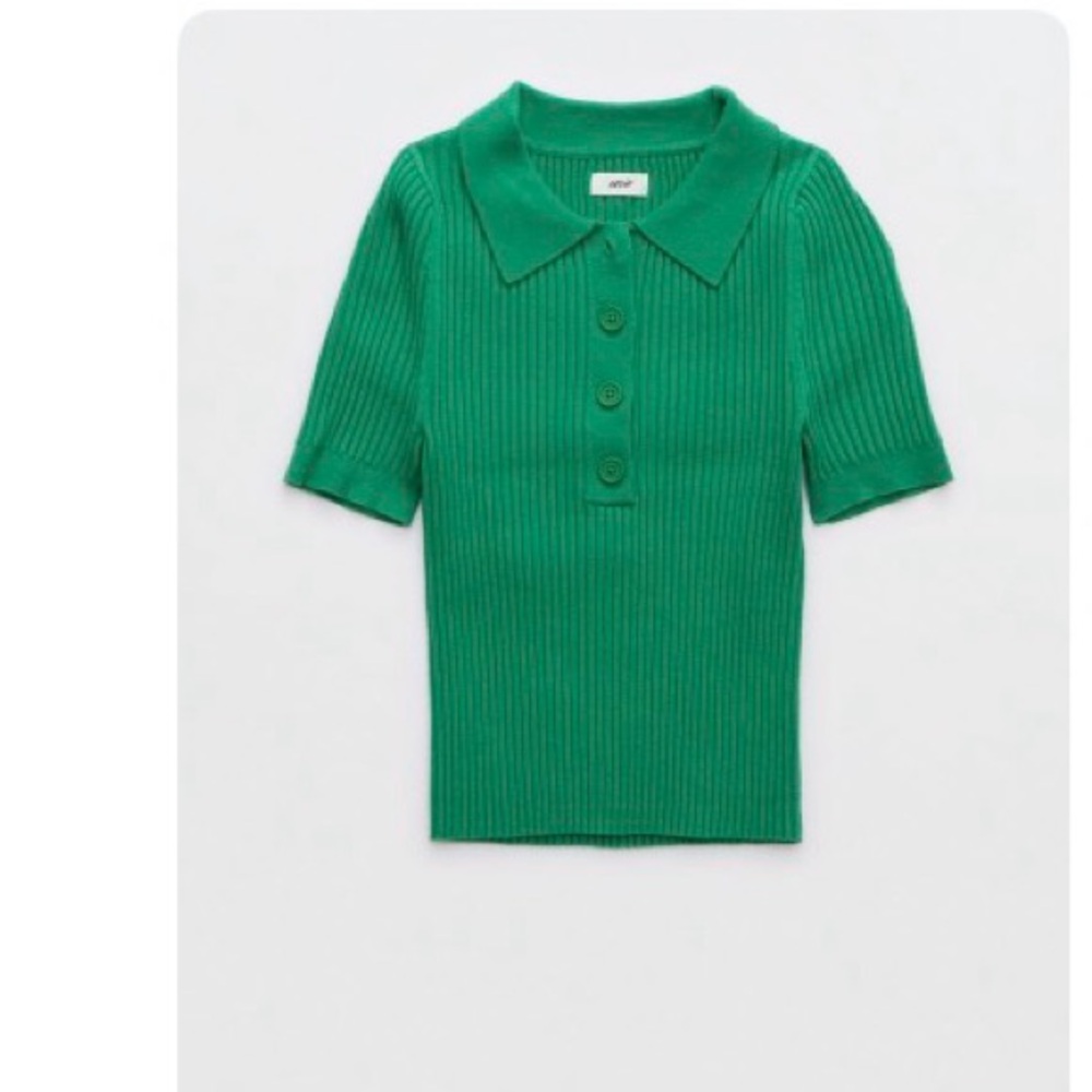 Aerie sweater cropped Polo Shirt